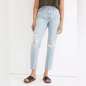 NEW Madewell The Perfect Vintage Straight Leg Jean Grandbay Wash Ripped 25